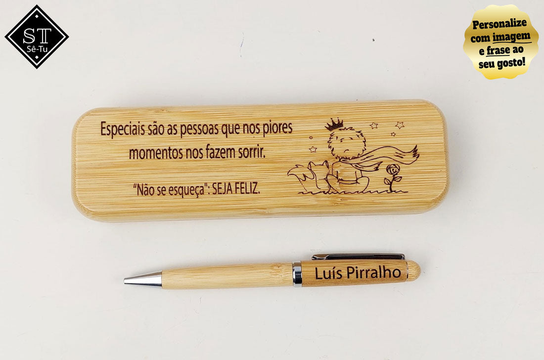 Caneta com caixa Madeira Pessoas que nos fazem Sorrir